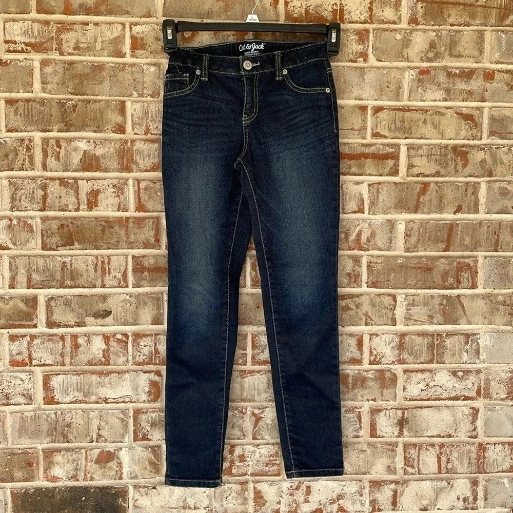 Cat & Jack Blue Super Skinny Adjustable Waist Jeans